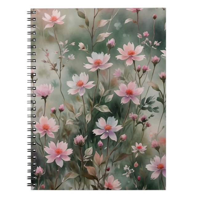 Caderno Espiral Flores bonito (Frente)