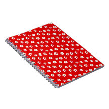 Flores brancas e bonitas em vermelho