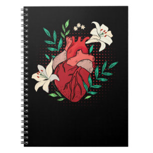 Caderno Espiral Flores Cardiologista de Jardinagem Cardíaca