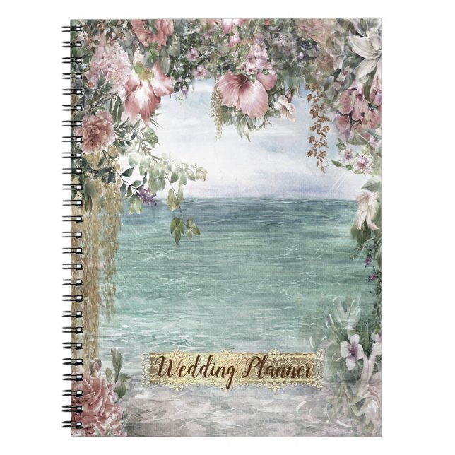 Caderno Espiral Flores Chic Ocean Lace (Frente)