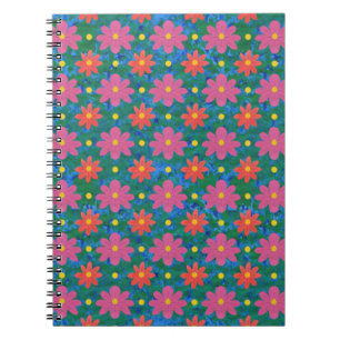 Caderno Espiral Flores Chic Rangoli e Notebook Espiral Bolinhas