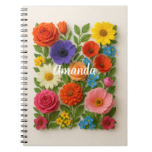 Flores Coloridas Nome Personalizado