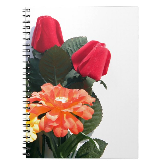 Caderno Espiral Flores com várias cores (Frente)