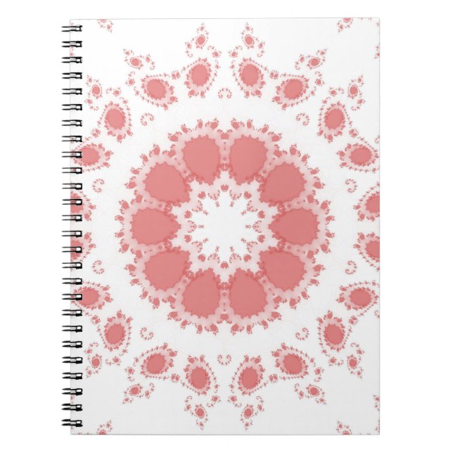 CADERNO ESPIRAL FLORES COR DE ROSA (Frente)