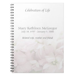 Caderno Espiral Flores cor-de-rosa da primavera desvanecem memoria