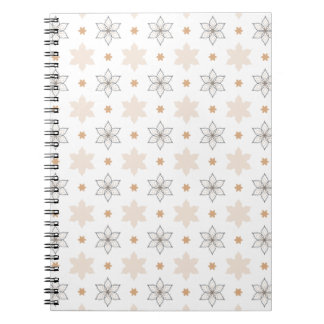 Caderno Espiral Flores De Arte Geométrica Simples