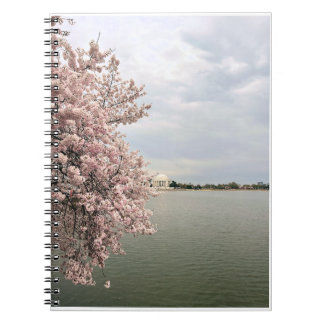 Caderno Espiral Flores de Cerejeira no Tidal Basin