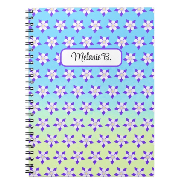 Caderno Espiral Flores de Columbine (Frente)