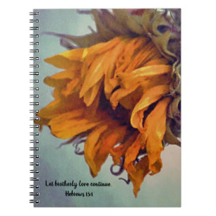 Caderno Espiral Flores de Fé, Arte Sunflorista, Diário de Oração