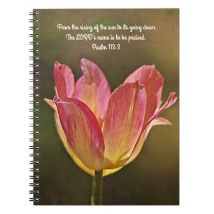 Caderno Espiral Flores de Fé Tulip Sunset Louvem Oração