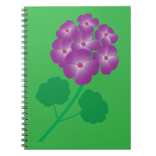 Caderno Espiral Flores de Gerânio