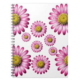Caderno Espiral Flores de Gérbera