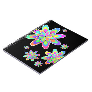 Caderno Espiral Flores de Groovy