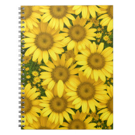Caderno Espiral Flores de margarida amarelas