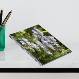 Caderno Espiral Flores De Monkshood Roxo