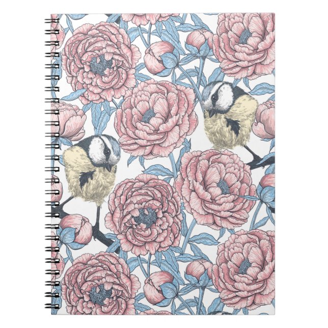 Caderno Espiral Flores de pedras e aves (Frente)