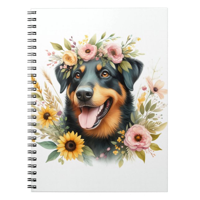 Caderno Espiral Flores de primavera - Bela Aquarela - (Frente)
