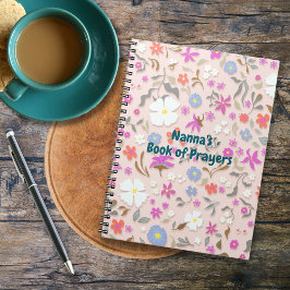 Caderno Espiral Flores Ditsy Cor-de-Rosa Personalizadas