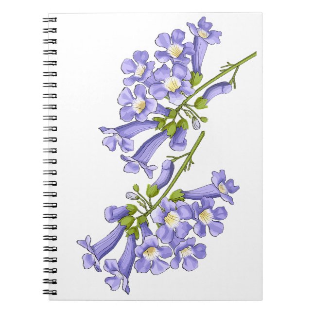 Caderno Espiral Flores do Brasil jacaranda (Frente)