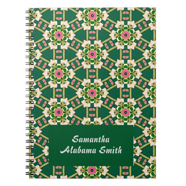 Caderno Espiral Flores Douradas (Frente)