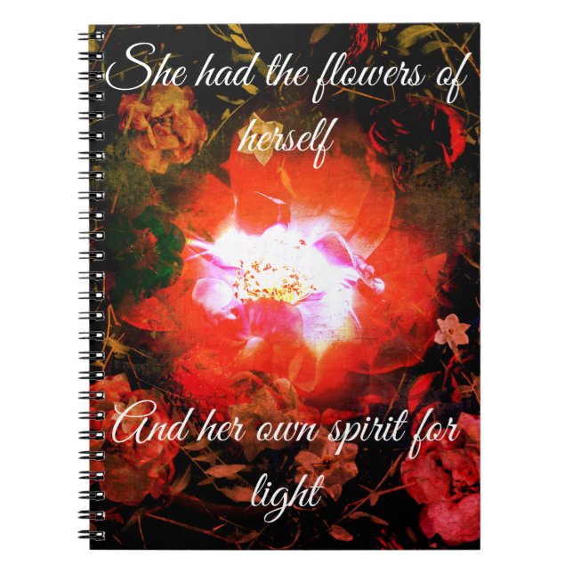 Caderno Espiral Flores dsi mesma (Frente)