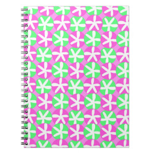 Caderno Espiral Flores e pontos