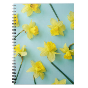 Caderno Espiral Flores Espadins amarelos