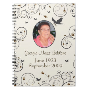 Caderno Espiral Flores feitas sob encomenda e Guestbook do