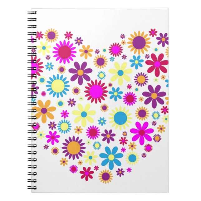 Caderno Espiral Flores felizes (Frente)
