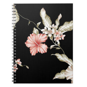 CADERNO ESPIRAL FLORES HAVAIANAS DO HIBISCUS