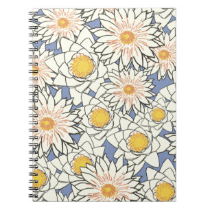 Caderno Espiral Flores, lotus lily