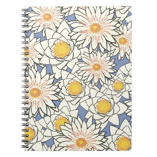 Caderno Espiral Flores, lotus lily (Frente)