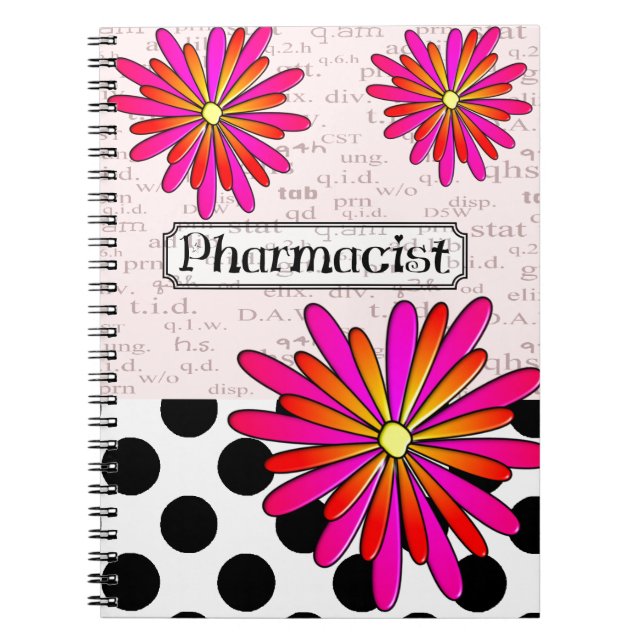 Caderno Espiral Flores lunáticas do farmacêutico (Frente)