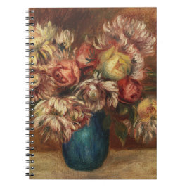 Caderno Espiral Flores num Vaso Verde (1912) por Renoir.