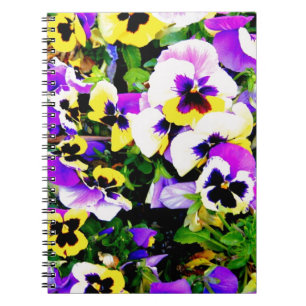Caderno Espiral flores pansíveis