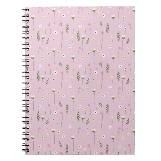 Caderno Espiral flores pequenas (Frente)