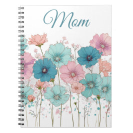Caderno Espiral Flores Primaveris Vintage para Mamãe