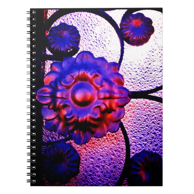 Caderno Espiral Flores Roxas (Frente)