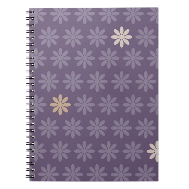 Caderno Espiral Flores Roxas (Frente)