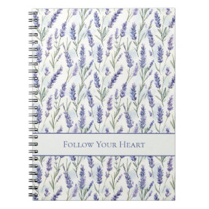 Caderno Espiral Flores Roxas Lavanda Românticas Lindas