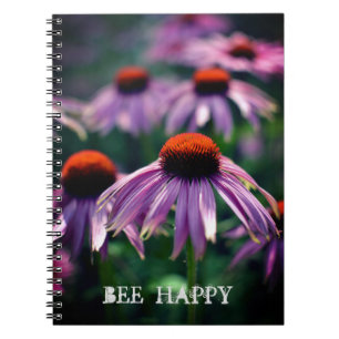 Caderno Espiral Flores roxas na RHS Wisley Bee Happy