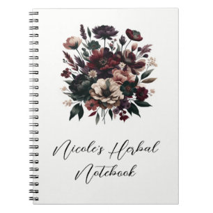 Caderno Espiral Flores Rústicas e Temperamentais para Casamento Bo