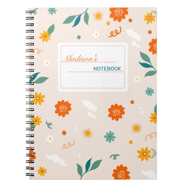 Caderno Espiral Flores selvagens (Frente)