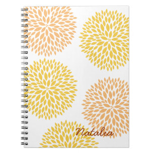Caderno Espiral Flores Simples