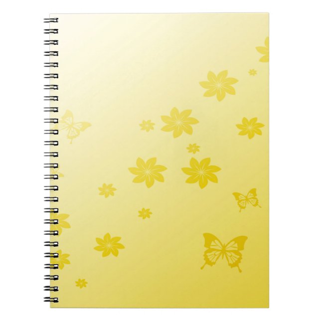 Caderno Espiral Flores Sunshine em Borboletas (Frente)