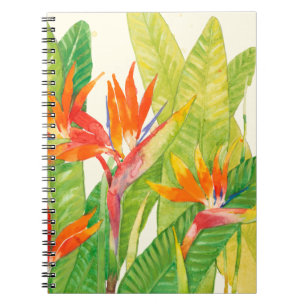 Caderno Espiral Flores Tropicais Ave de Paraíso