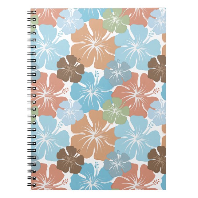 Caderno Espiral Flores Tropicais de Hibiscus no Havaí (Frente)