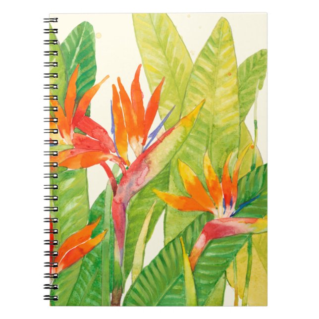 Caderno Espiral Flores Tropicais | Pássaro do Paraíso (Frente)