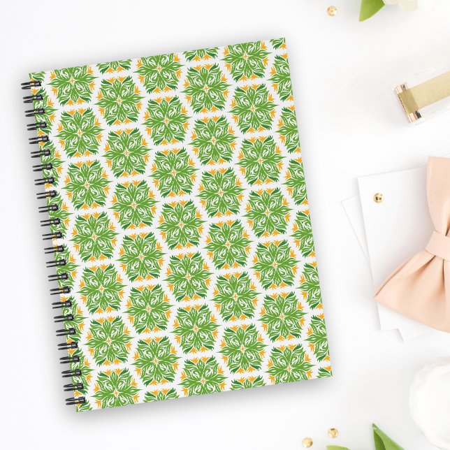 Caderno Espiral Flores Verdes, Padrão De Flores, Padrão Floral (Criador carregado)