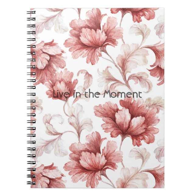 Caderno Espiral Flores Vermelhas Bem Chiques (Frente)